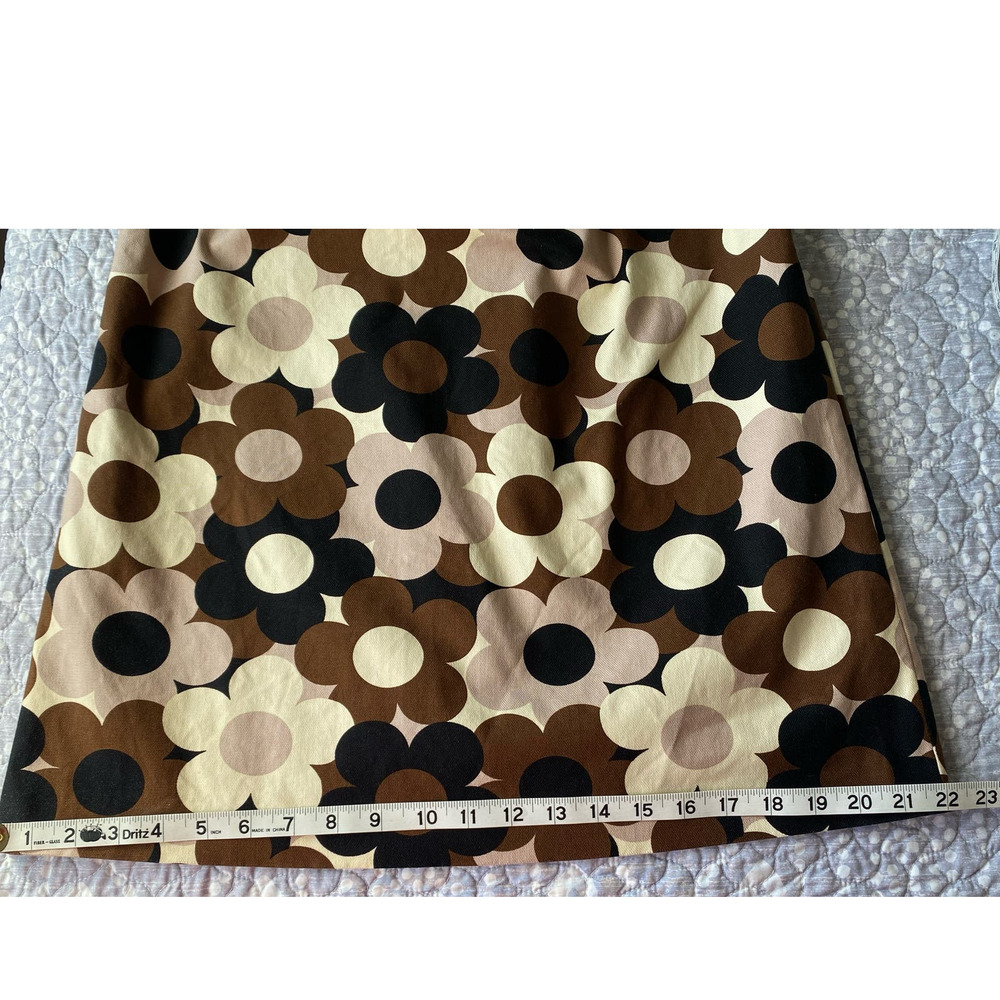 Betsey Johnson Dress Vintage Mod Flower 90s does 60s Cotton Spandex Lined Size 8 - Picture 6 of 15